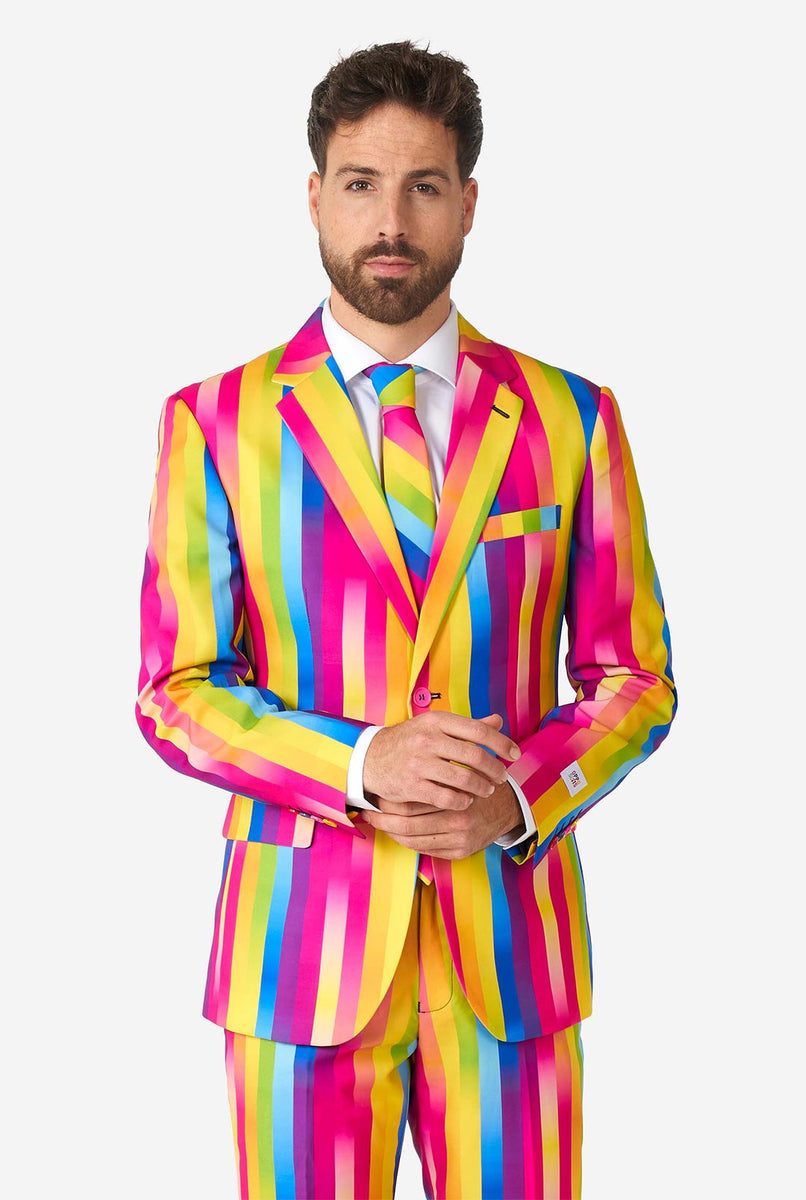 Rainbow Glaze Rainbow Pride Suit for Men OppoSuits