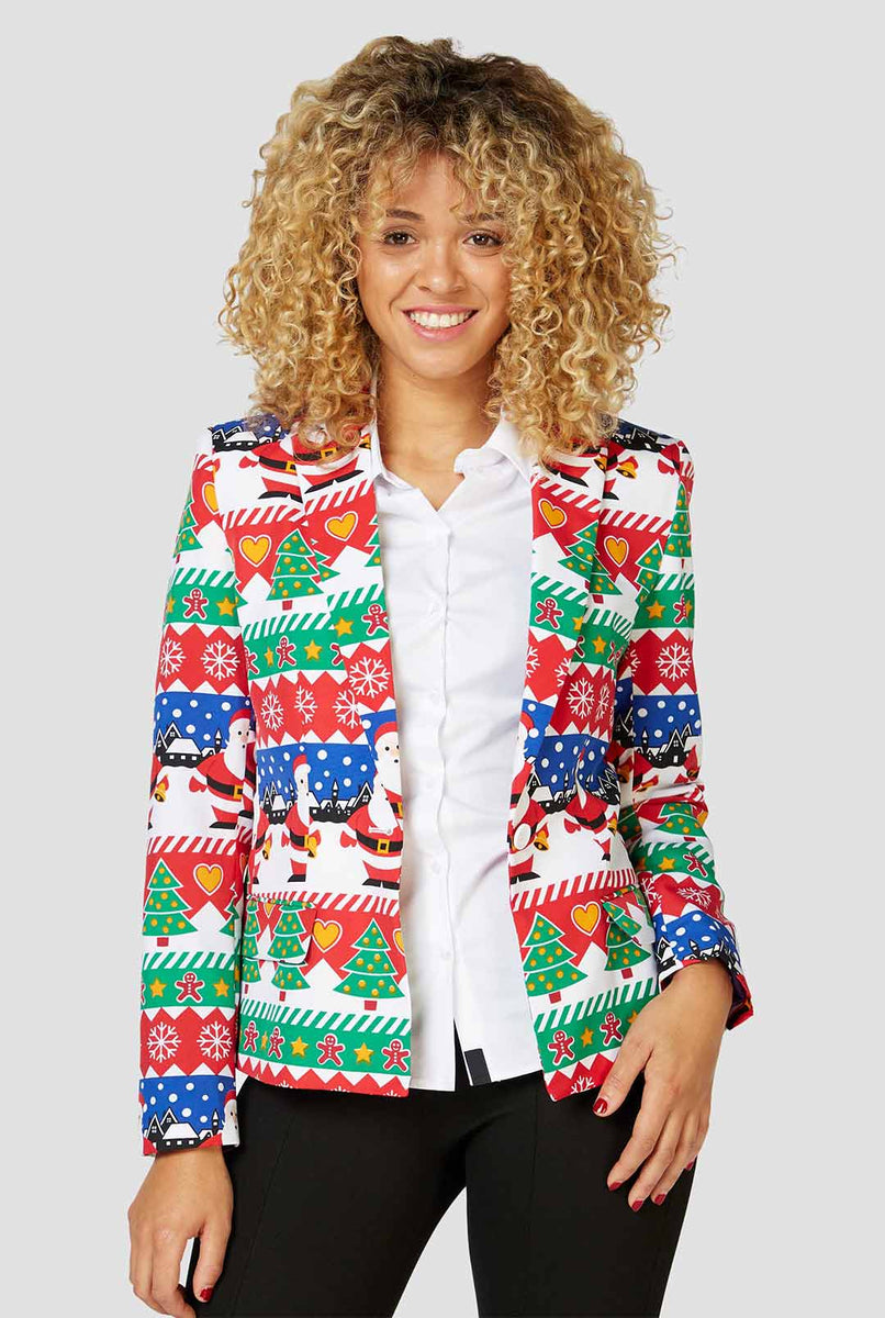 Snazzy Santa Women s Blazer OppoSuits