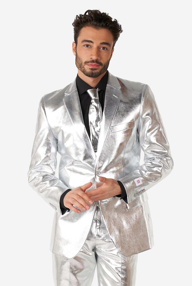 Shiny Silver | Silver Suit | OppoSuits